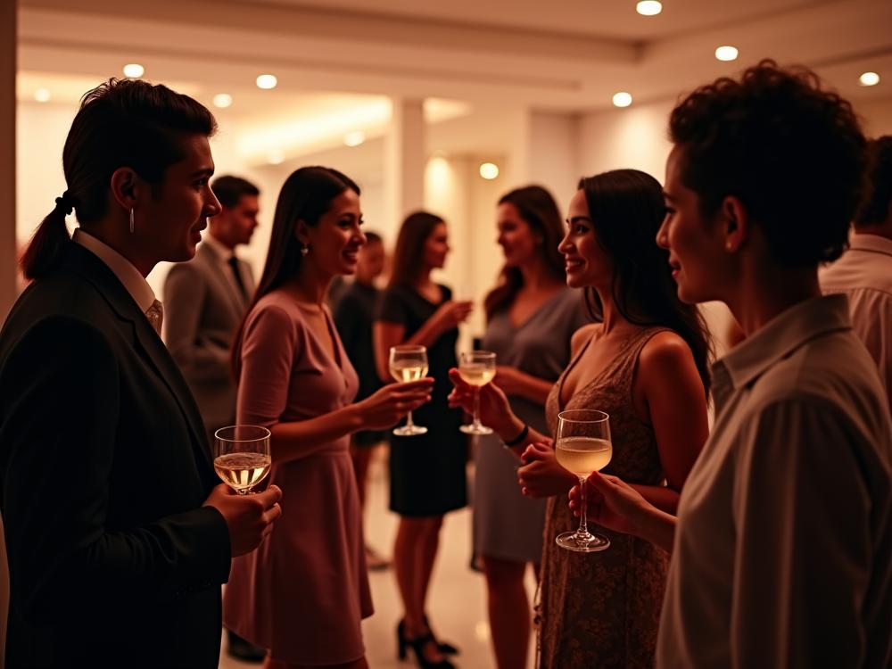 Para profesional fashion berinteraksi di acara networking