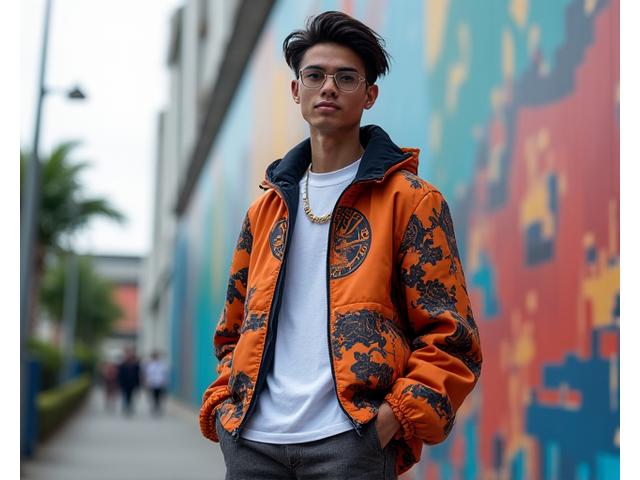 Influencer fashion pria di Jakarta dengan gaya street style unik