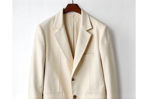 Blazer Linen untuk pria warna krem