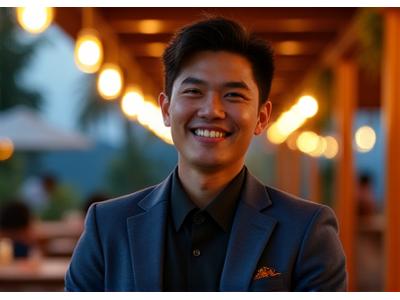 Model pria mengenakan polo shirt dan celana denim untuk gaya hangout santai